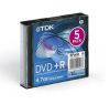 DVD+R TDK        4.7ГБ, 16x, 5шт., Slim Case, (DVD+R47SCED5), записываемый DVD диск