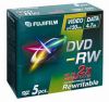 DVD-RW Fujifilm 4.7ГБ, 2x, 5шт., Jewel Case, (45767), перезаписываемый DVD диск
