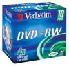 DVD-RW Verbatim 4.7ГБ, 4x, 10шт., Jewel Case, (43486), перезаписываемый DVD диск