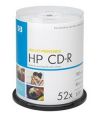 (CRE00021LWIP) CD-R HP 700МБ, 80 мин., 52x, 100шт., Spindle, Printable, записываемый компакт-диск