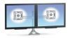 "Кронштейн BURO для 2-х LCD мониторов, два плеча, диагональ 12-22"", нагрузка 3-9 кг, цвет металлик"