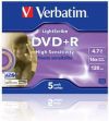 DVD+R Verbatim  4.7ГБ, 16x, 5шт., Jewel Case, LightScribe, (43575), записываемый DVD диск
